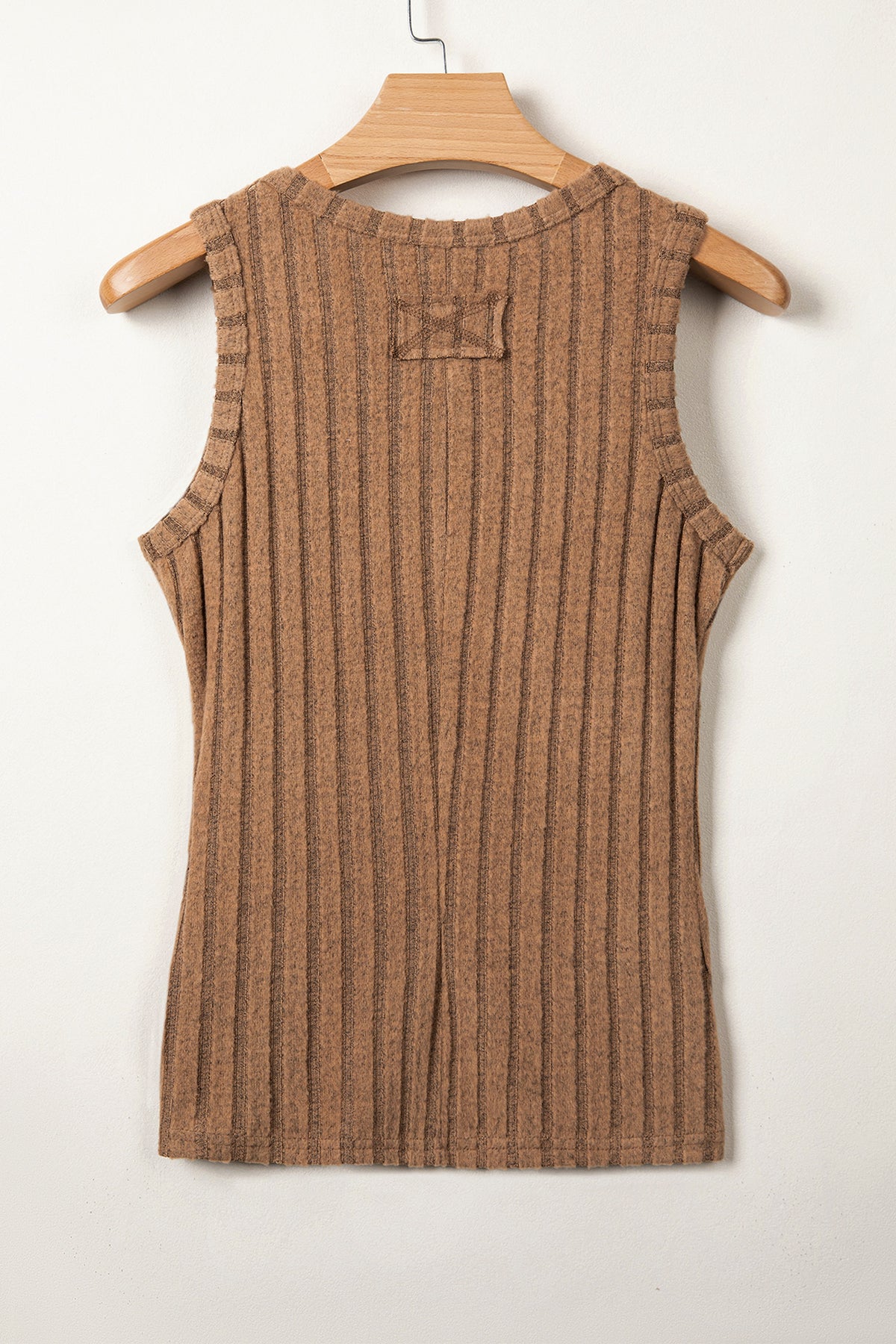 Camel Mineral Wash Ribbed Tank