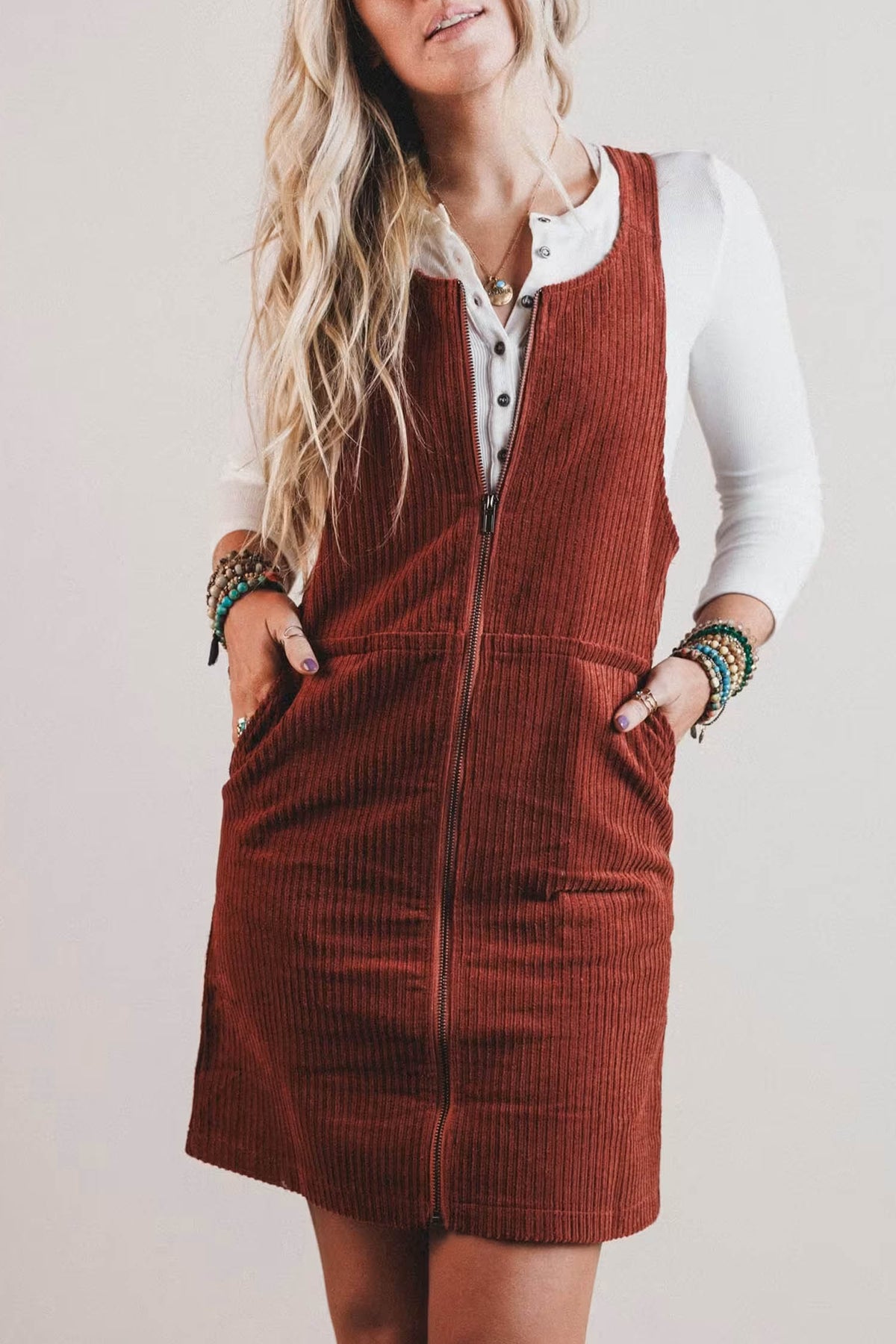 Clay Corduroy Shift Dress
