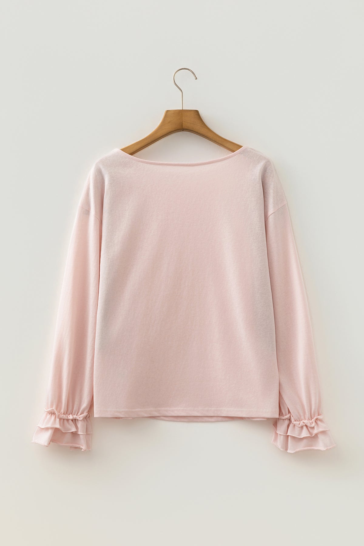Gossamer Pink Ruffle Sleeve Top