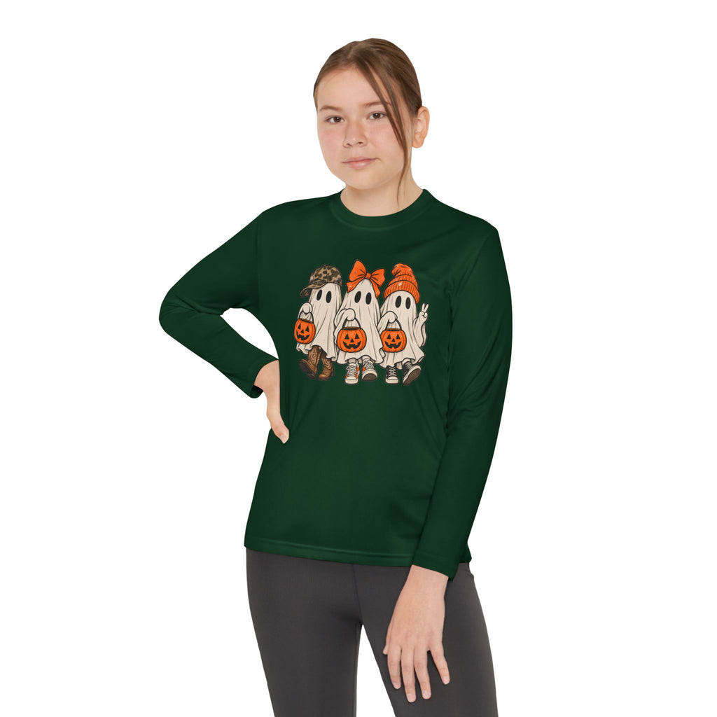 Trick-or-Treat Ghosts Youth Long Sleeve Tee