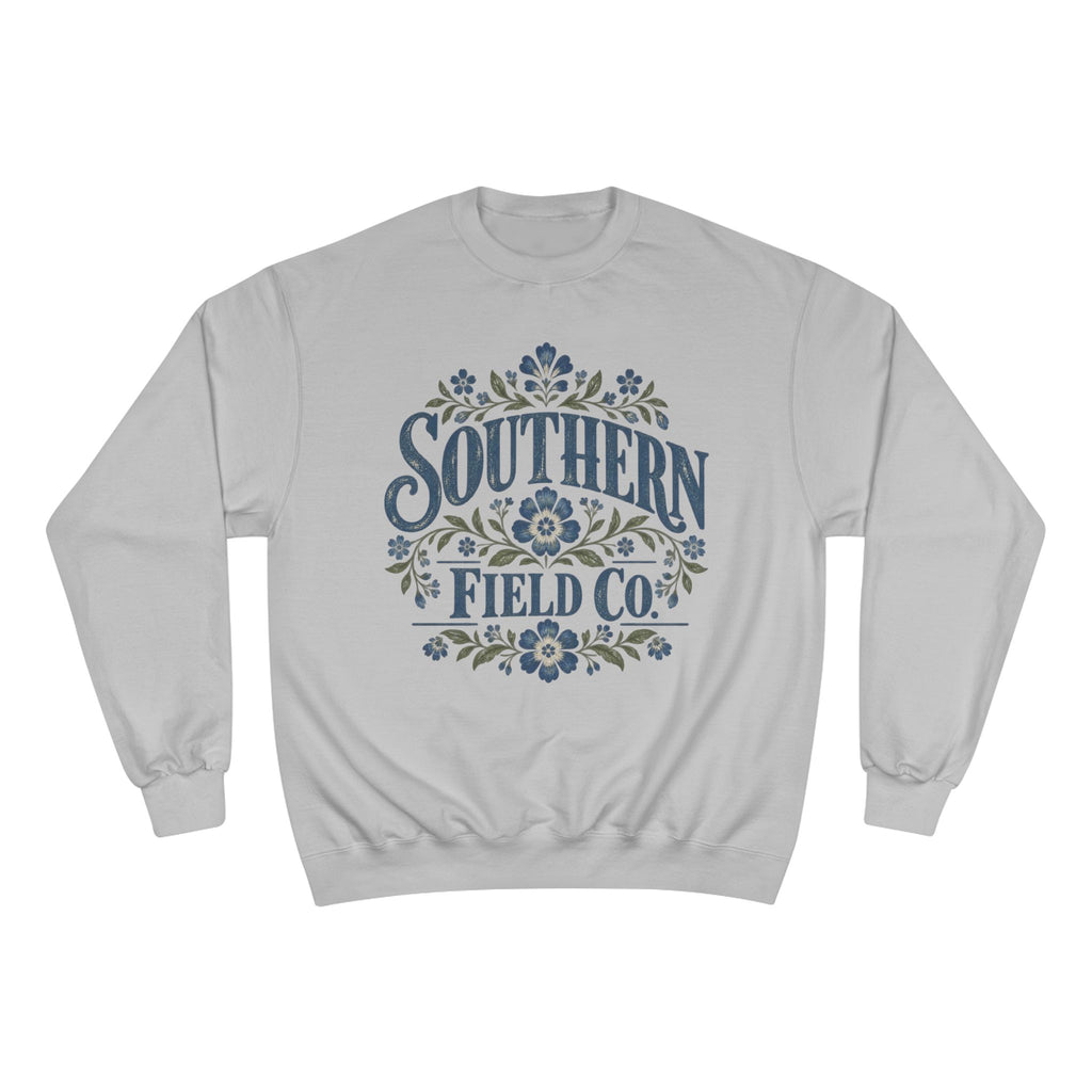 Southern Field Co. Vintage Blue Floral Crewneck Sweatshirt