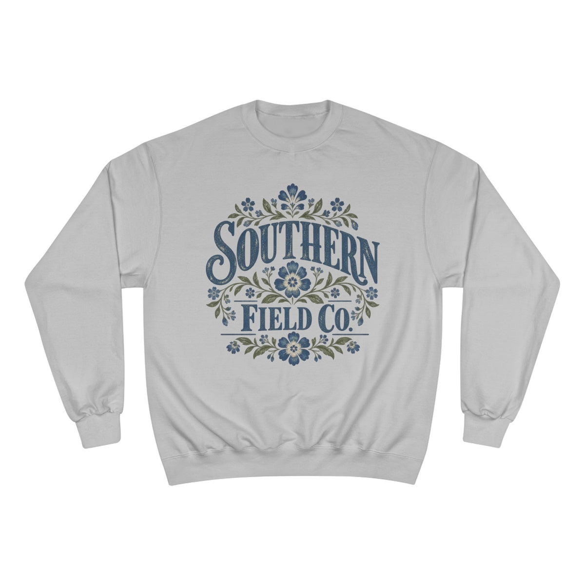 Southern Field Co. Vintage Blue Floral Crewneck Sweatshirt