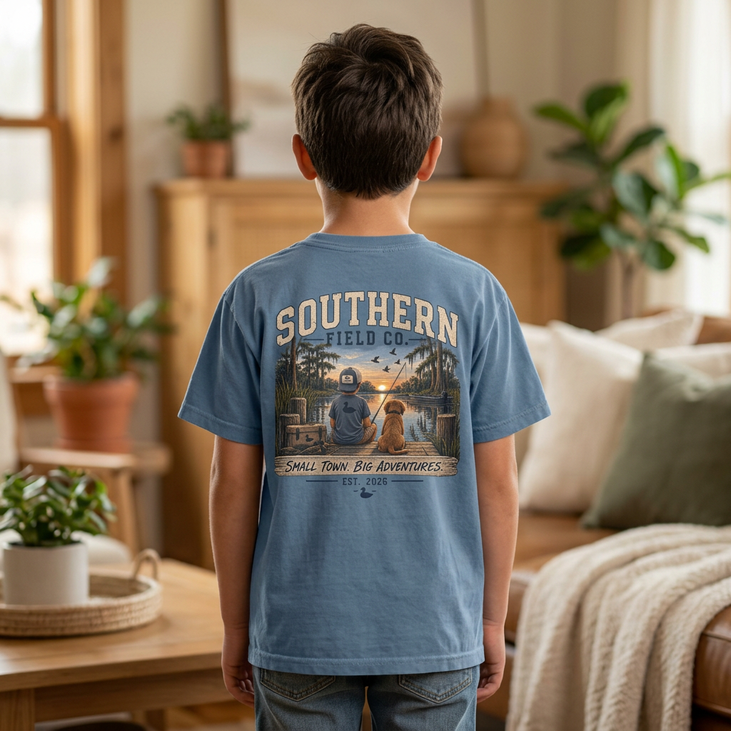 Southern Field Co. Small Town Big Adventures Youth Tee