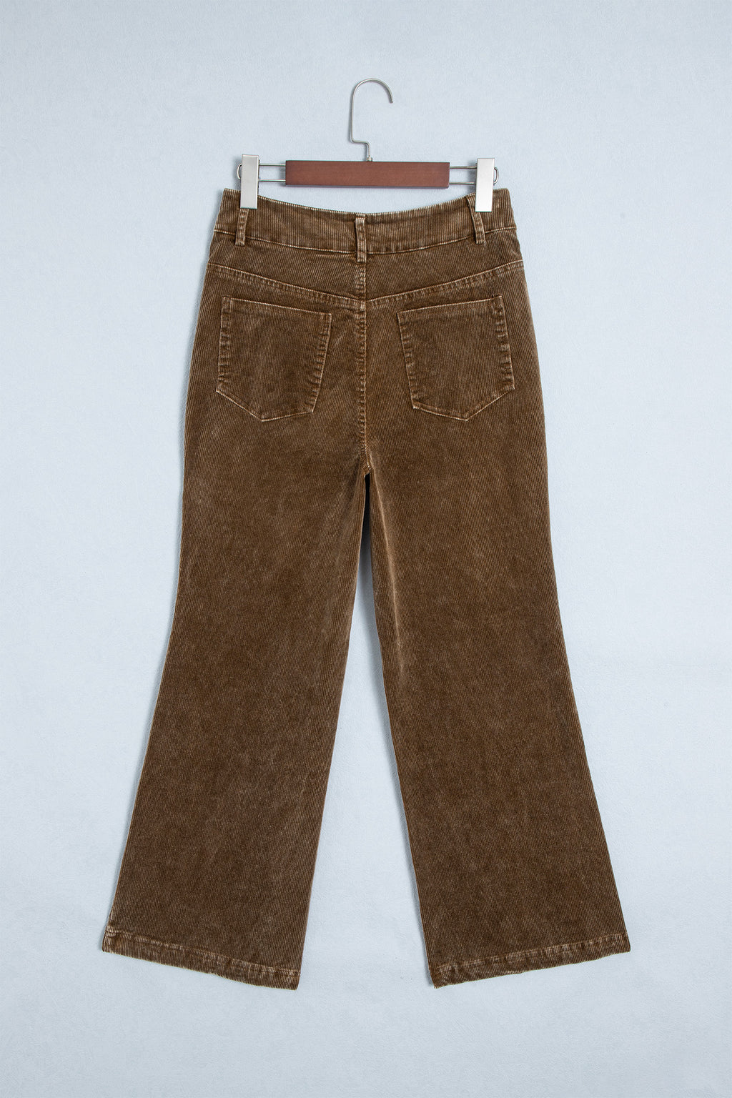 Camel Corduroy Straight Leg Pants