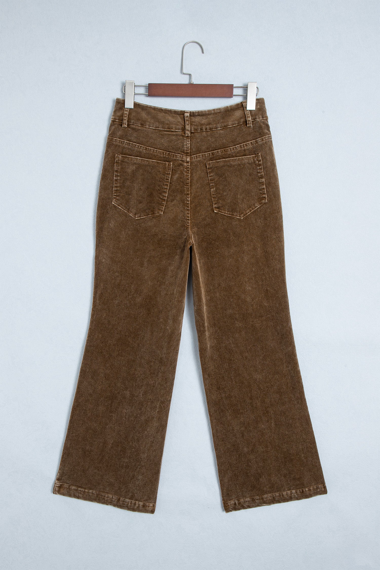 Camel Corduroy Straight Leg Pants