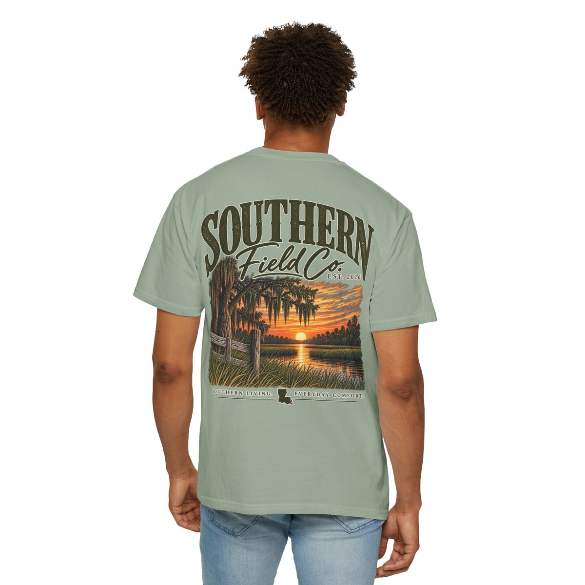 Southern Bayou Sunset Graphic Tee