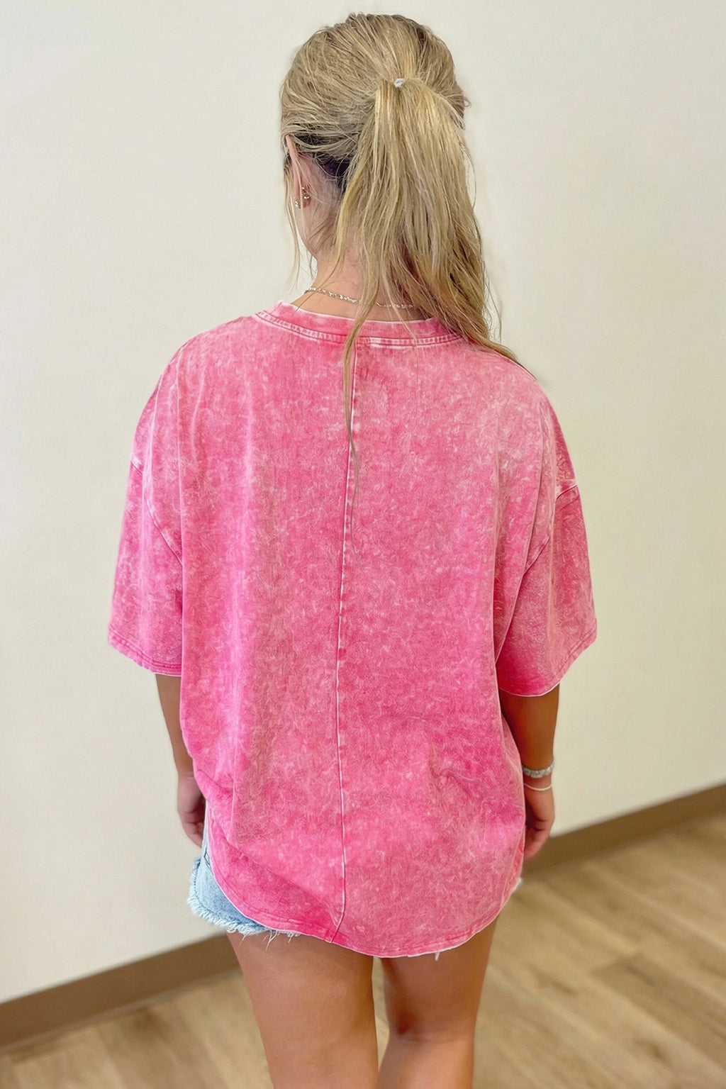 Blush Pink Raw Seam Sweatshirt