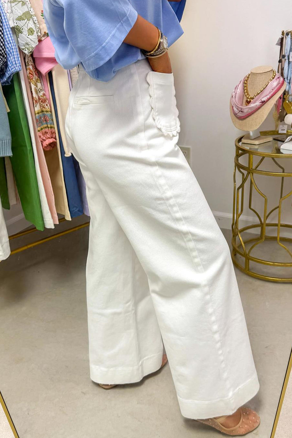 Scalloped Pocket Jeans