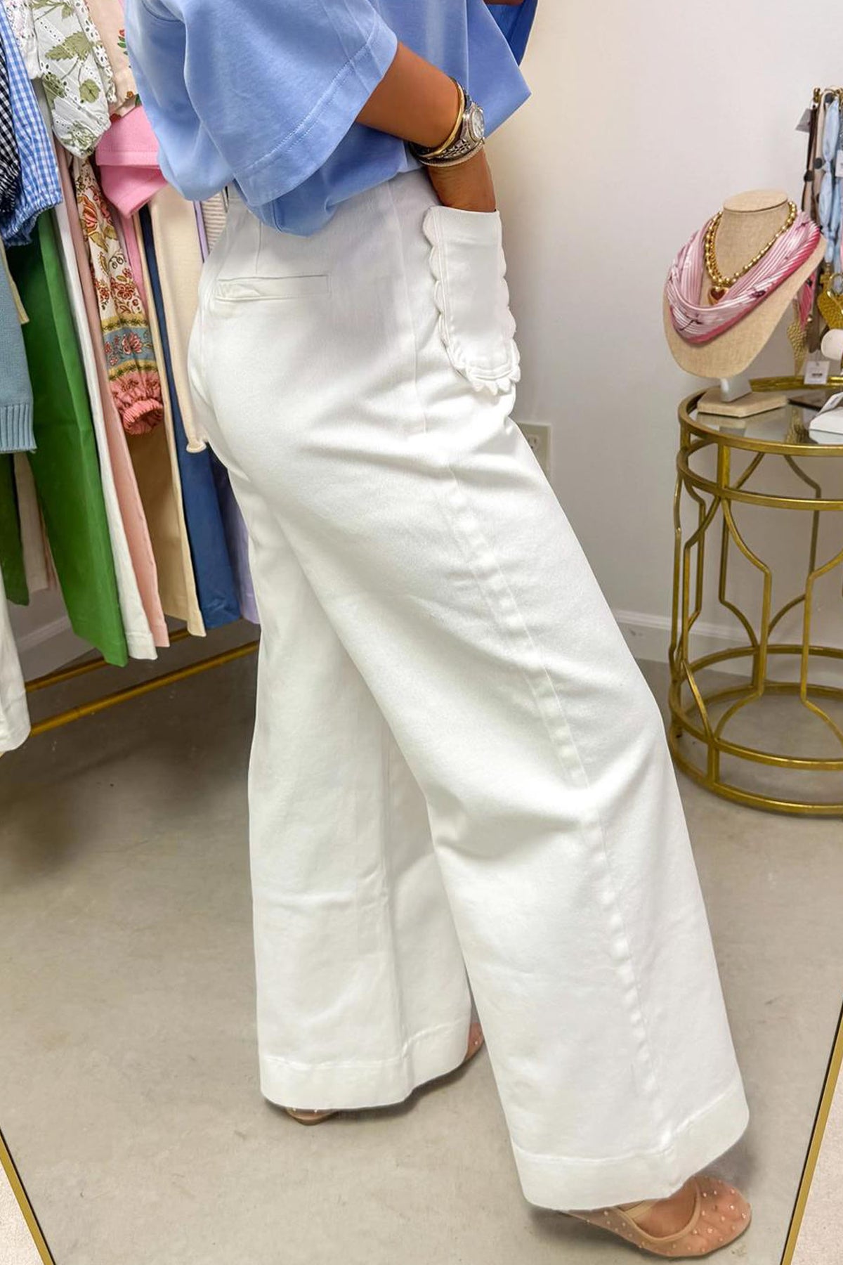 Scalloped Pocket Jeans