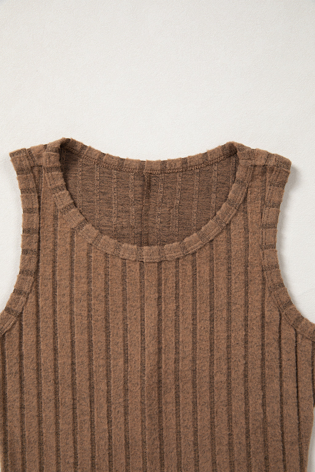 Camel Mineral Wash Ribbed Tank