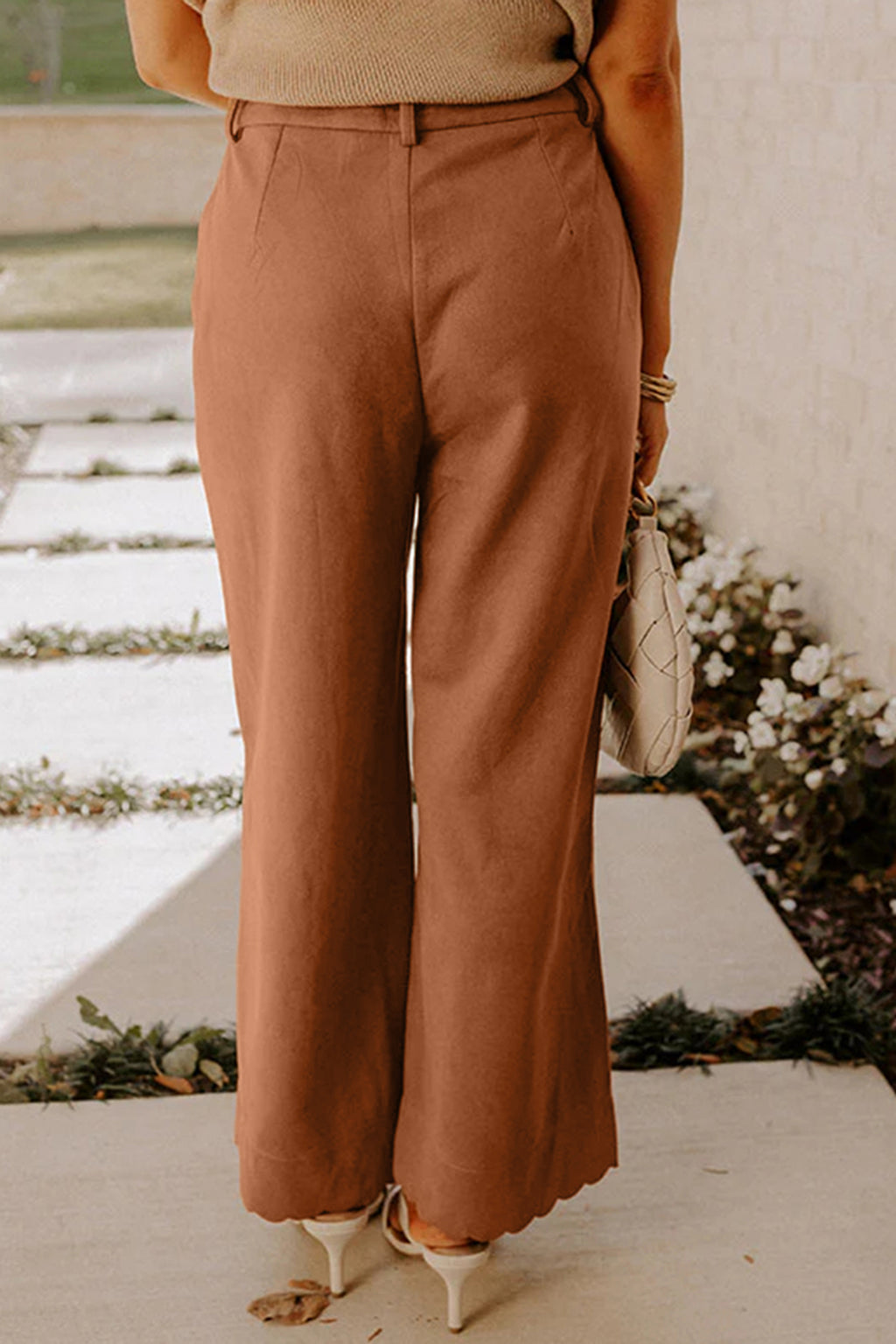 Thai Curry Scalloped Edge Pants