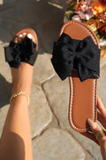 Black Bow Detail Slides