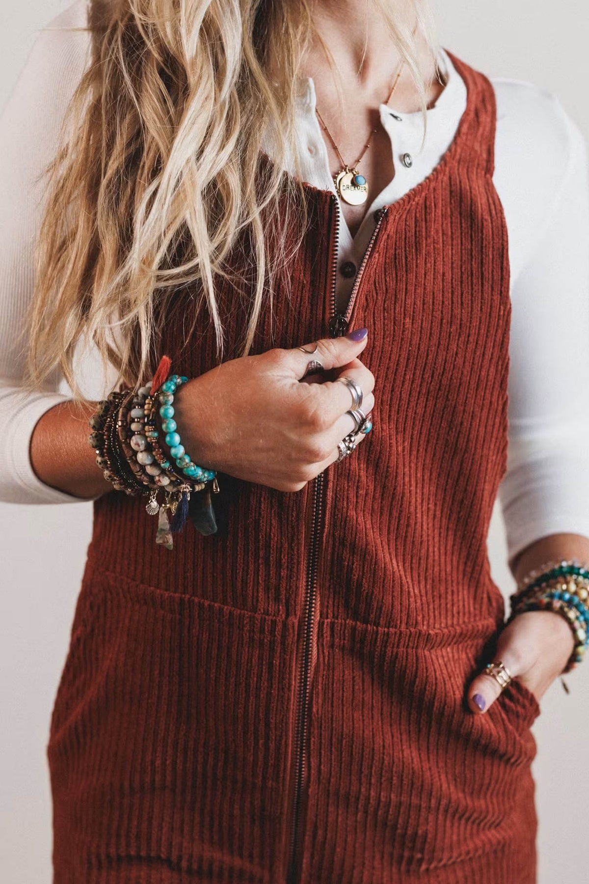 Clay Corduroy Shift Dress