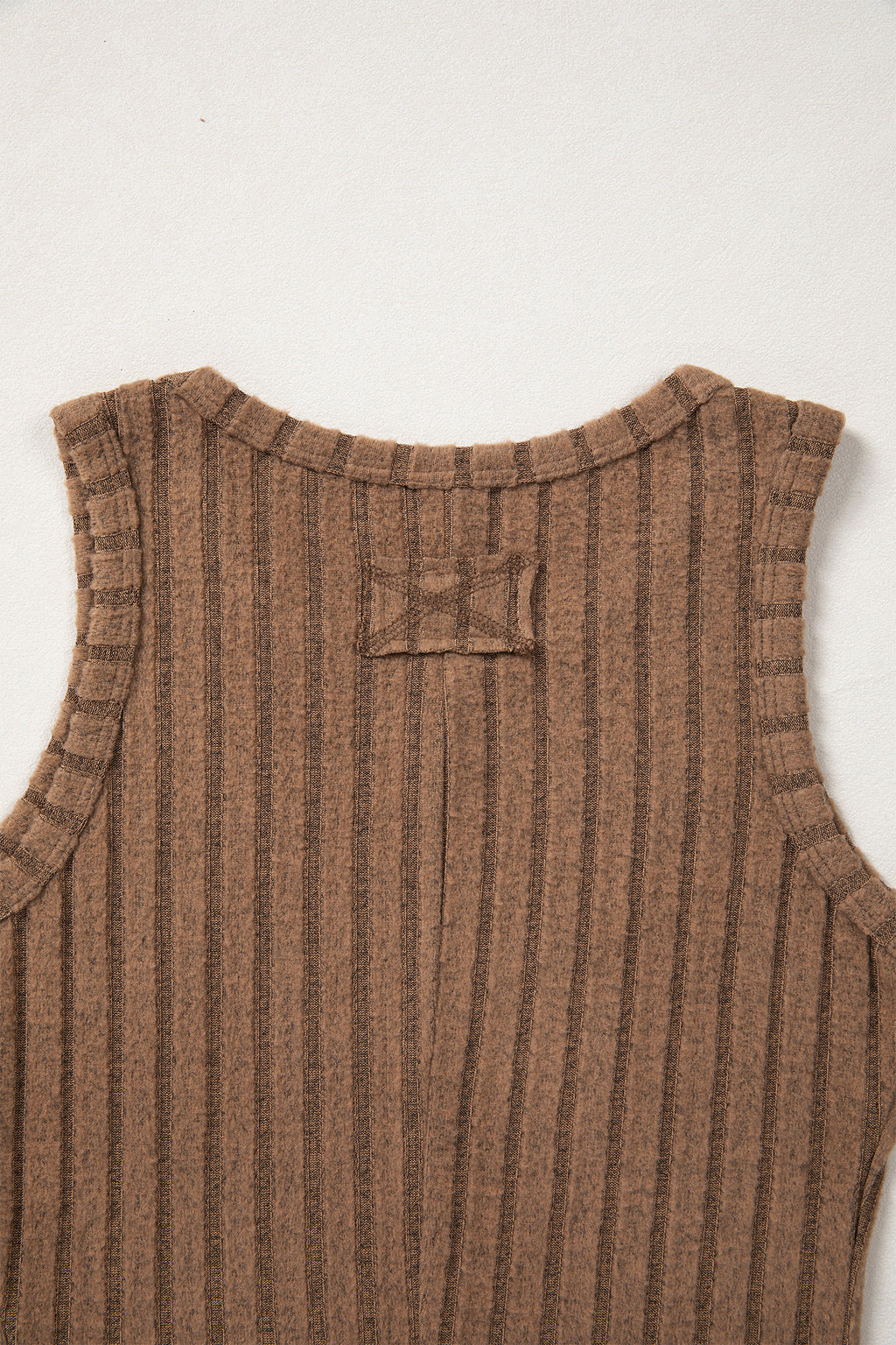 Camel Mineral Wash Ribbed Tank