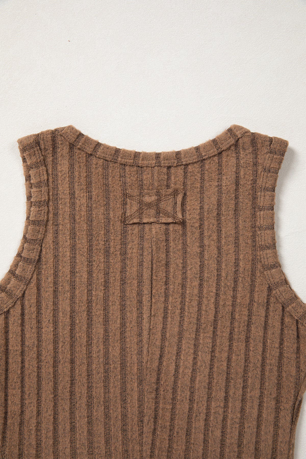 Camel Mineral Wash Ribbed Tank