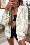 Abstract Camo Zip-Up Hoodie