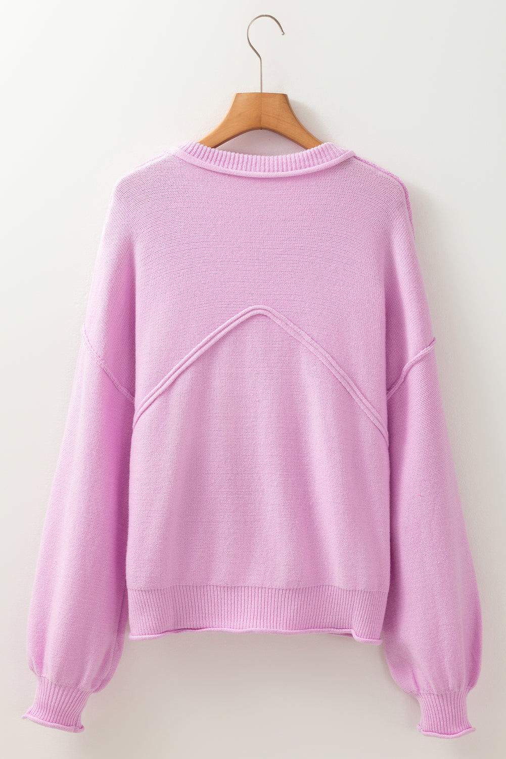 Blush Raw Edge Knit Sweater