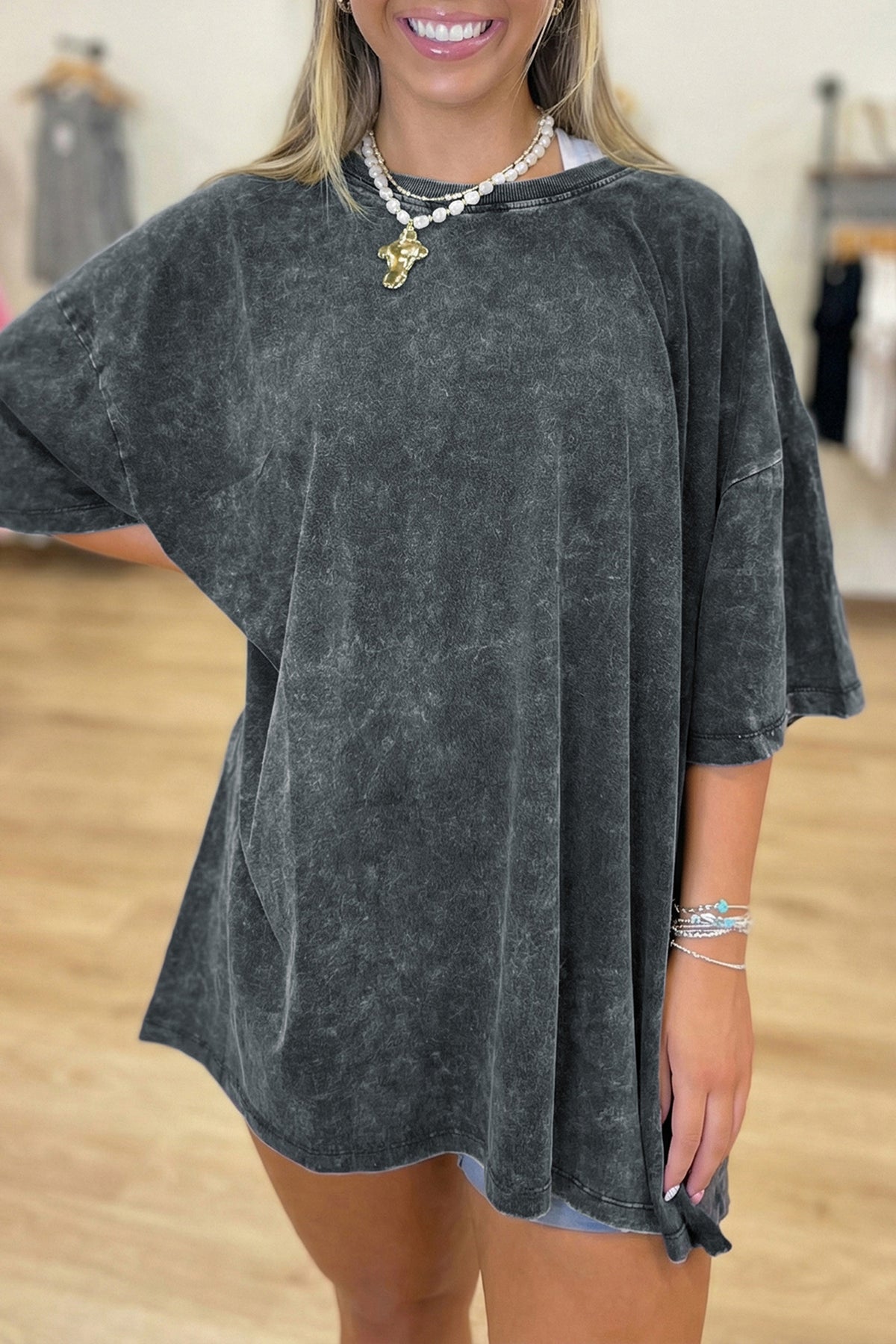 Blush Pink Raw Seam Sweatshirt