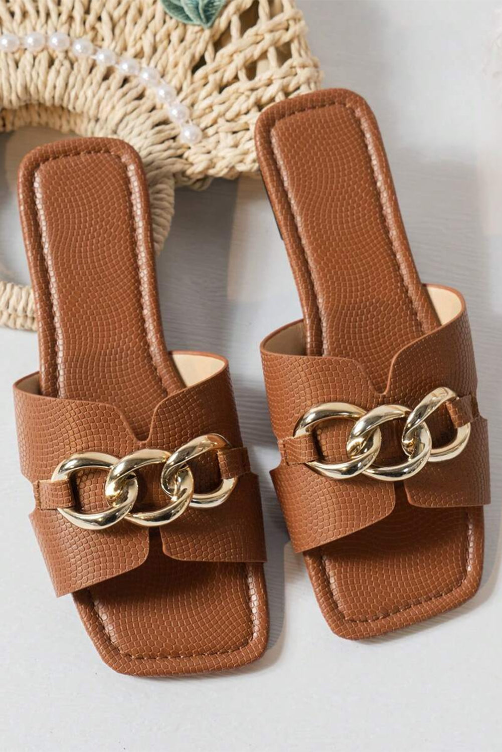 Chestnut Gold Accent Slides