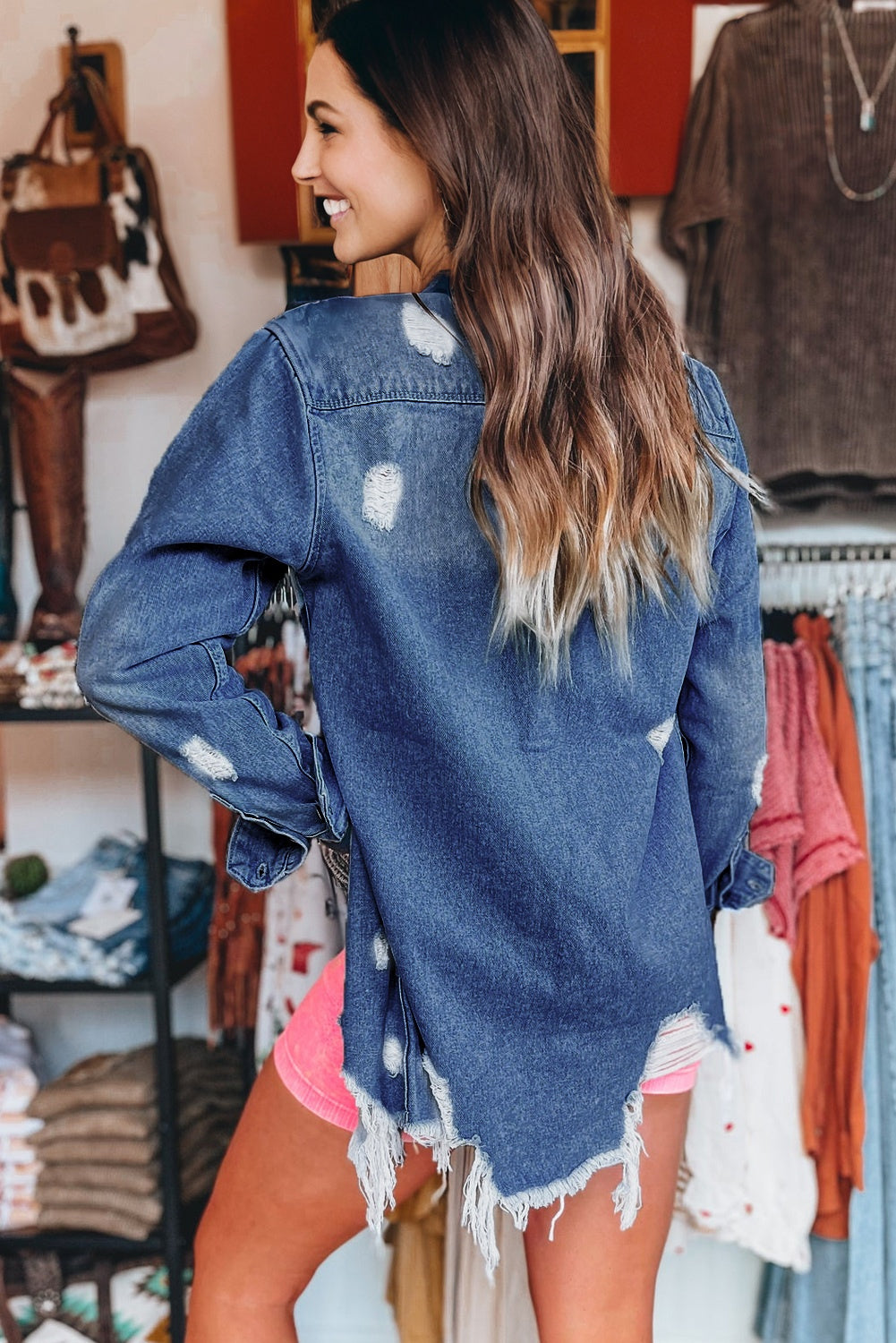 Beau Distressed Denim Jacket