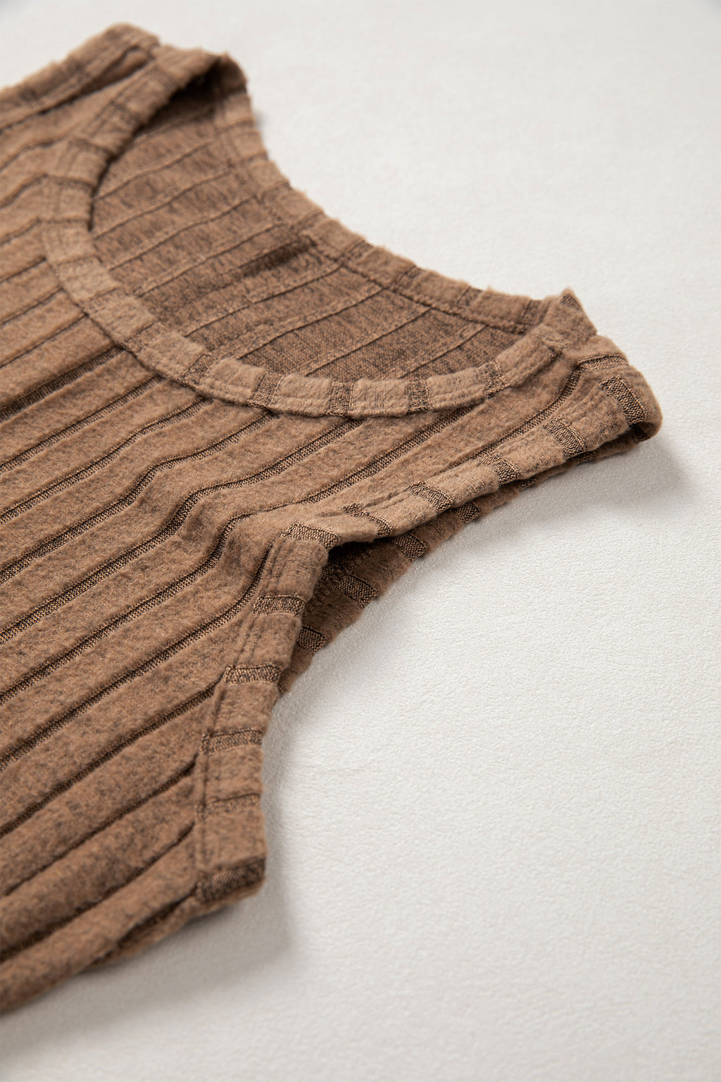 Camel Mineral Wash Ribbed Tank
