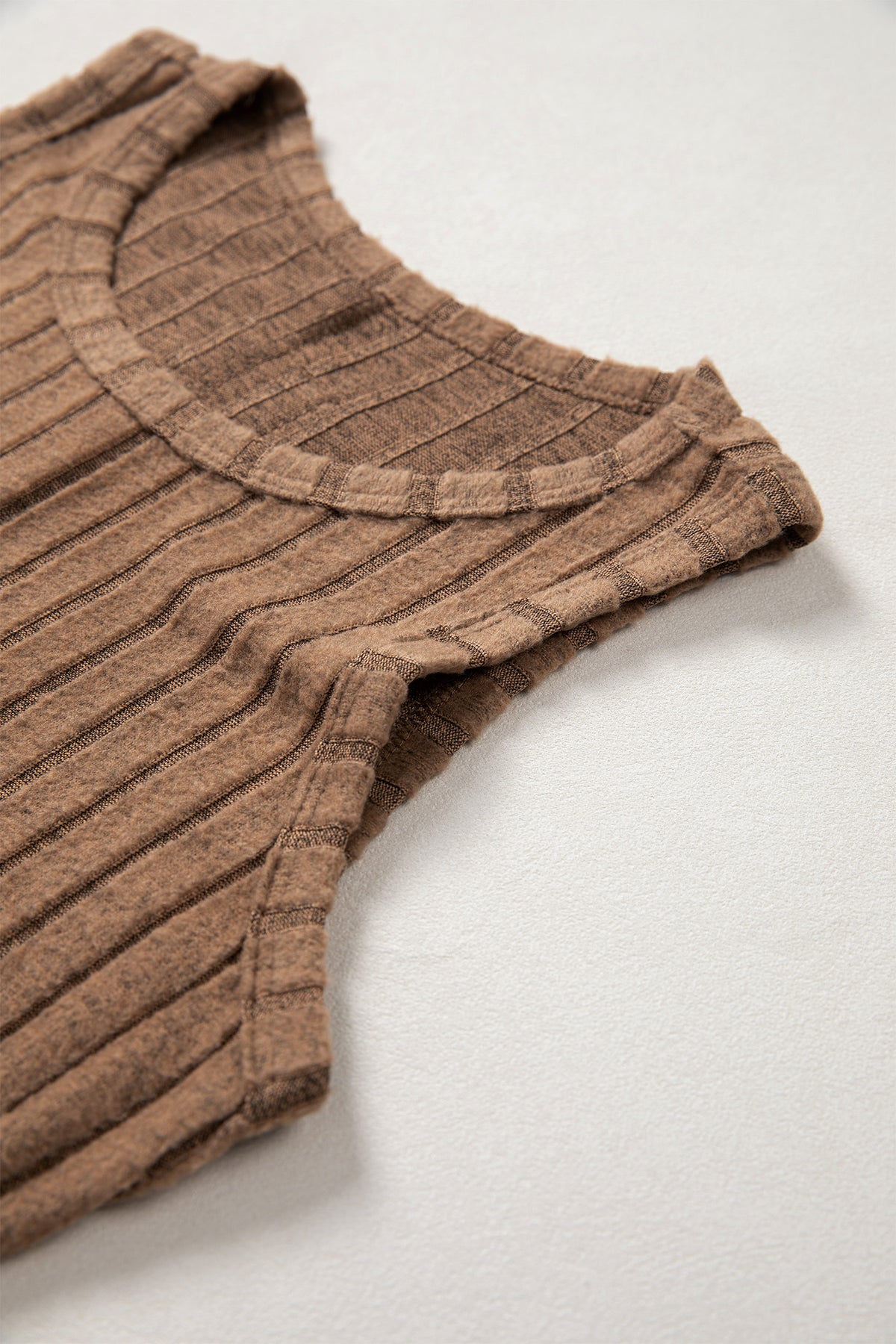 Camel Mineral Wash Ribbed Tank