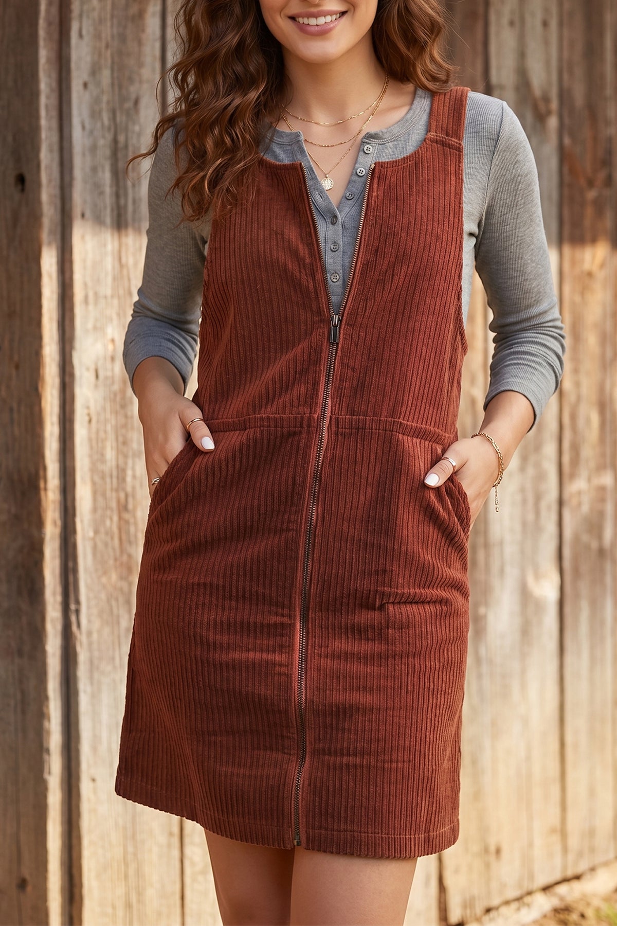 Clay Corduroy Shift Dress