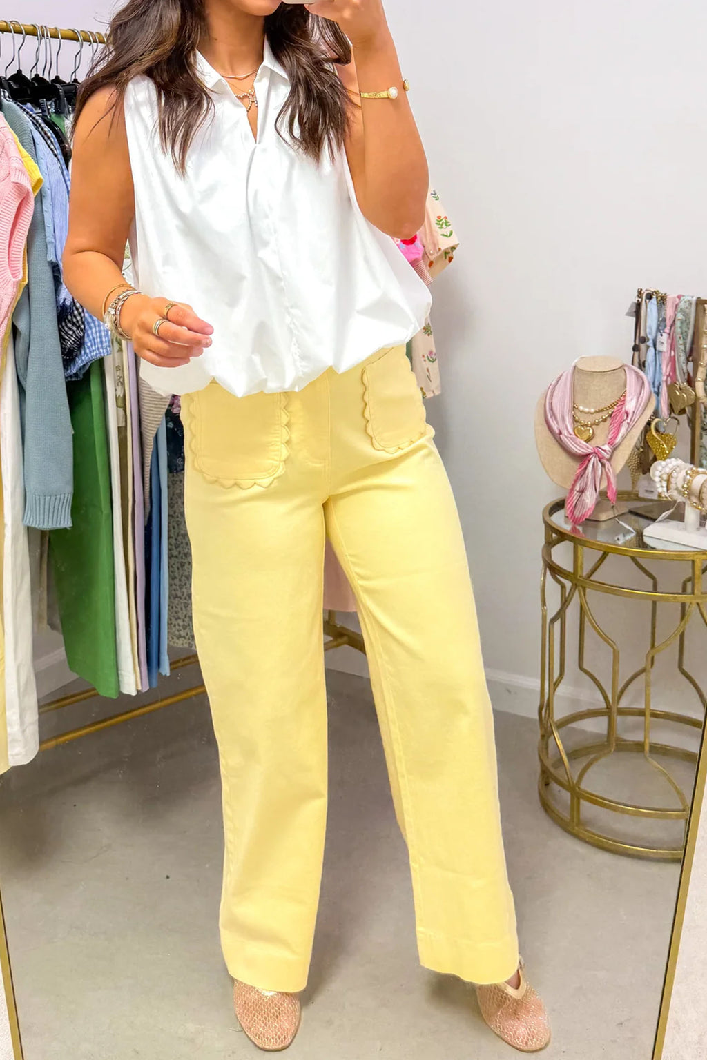 Scalloped Pocket Jeans