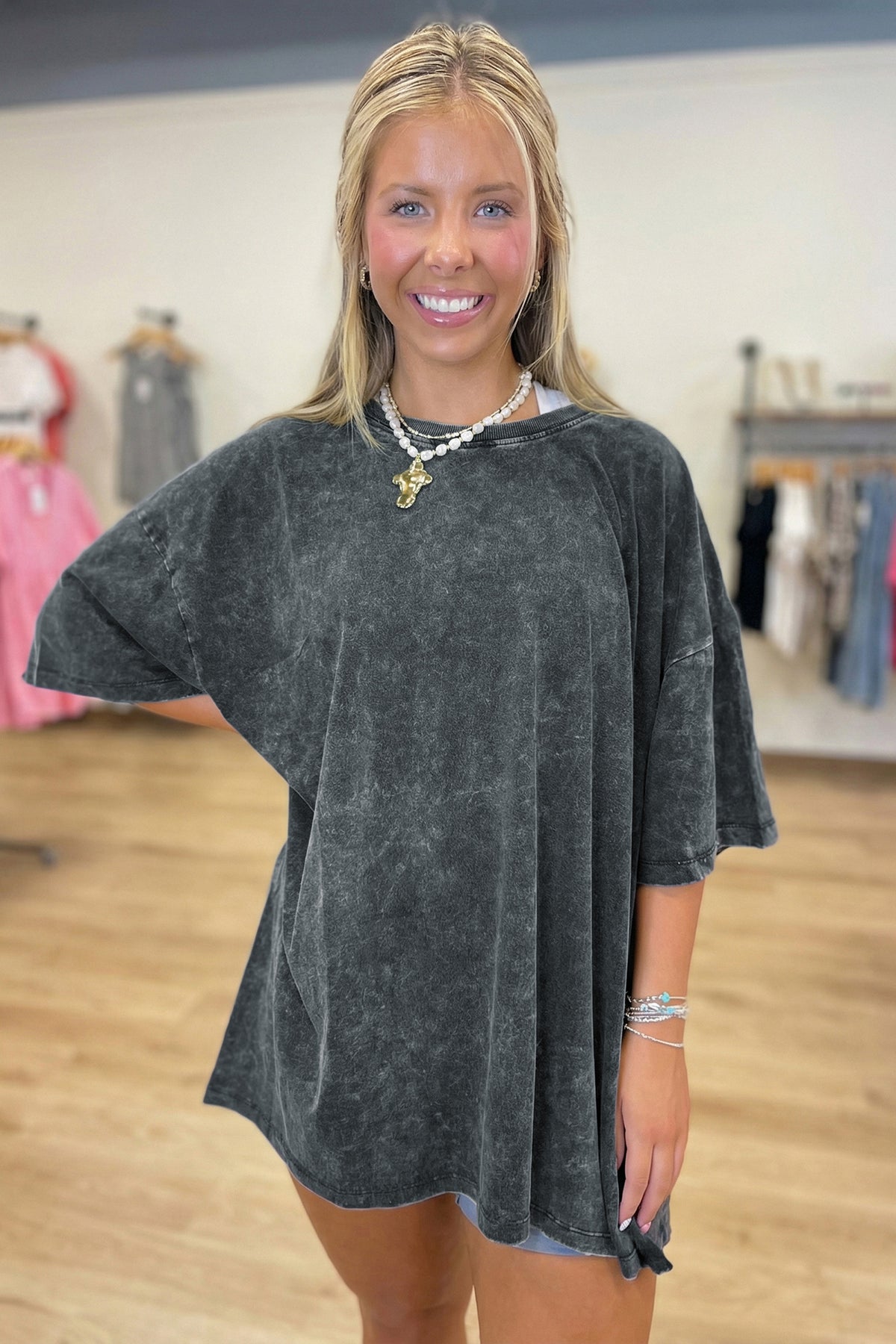 Blush Pink Raw Seam Sweatshirt