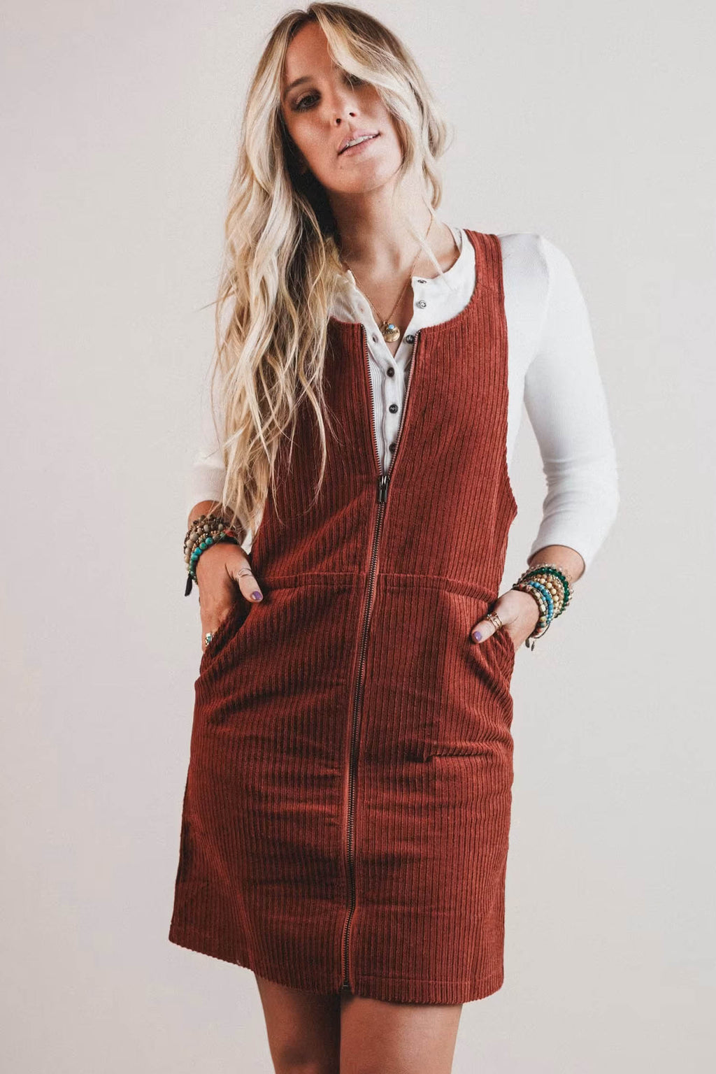 Clay Corduroy Shift Dress