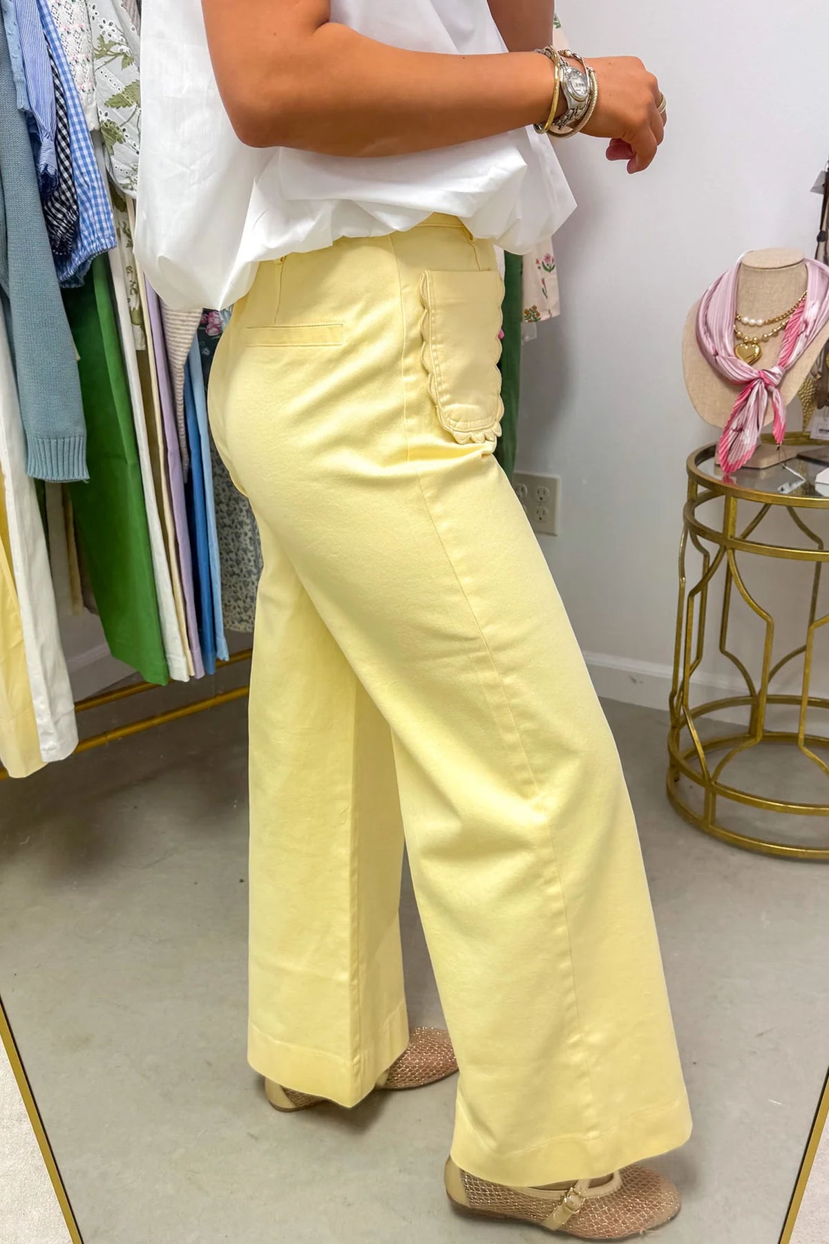 Scalloped Pocket Jeans