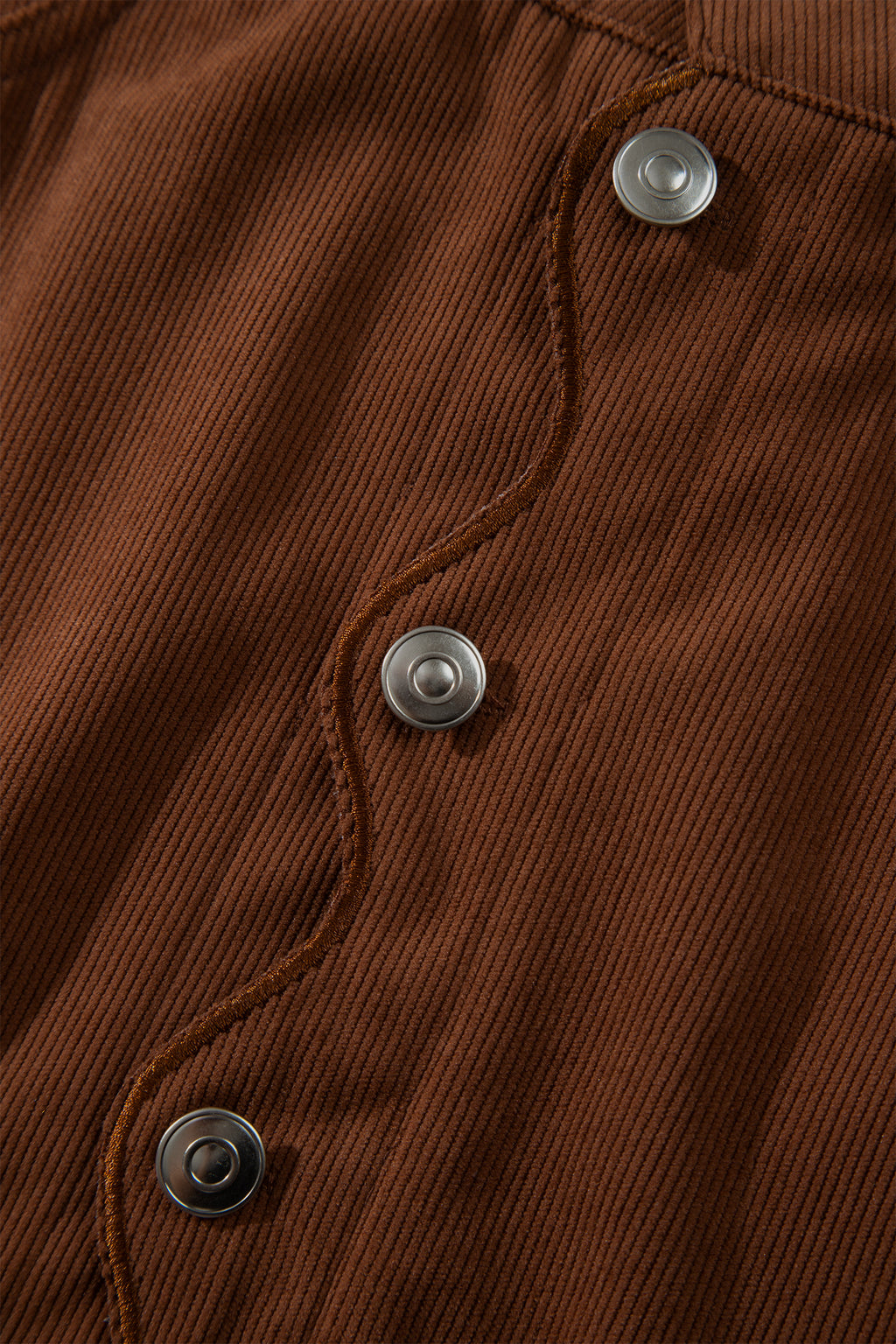 Button-Front Corduroy Mini Skirt