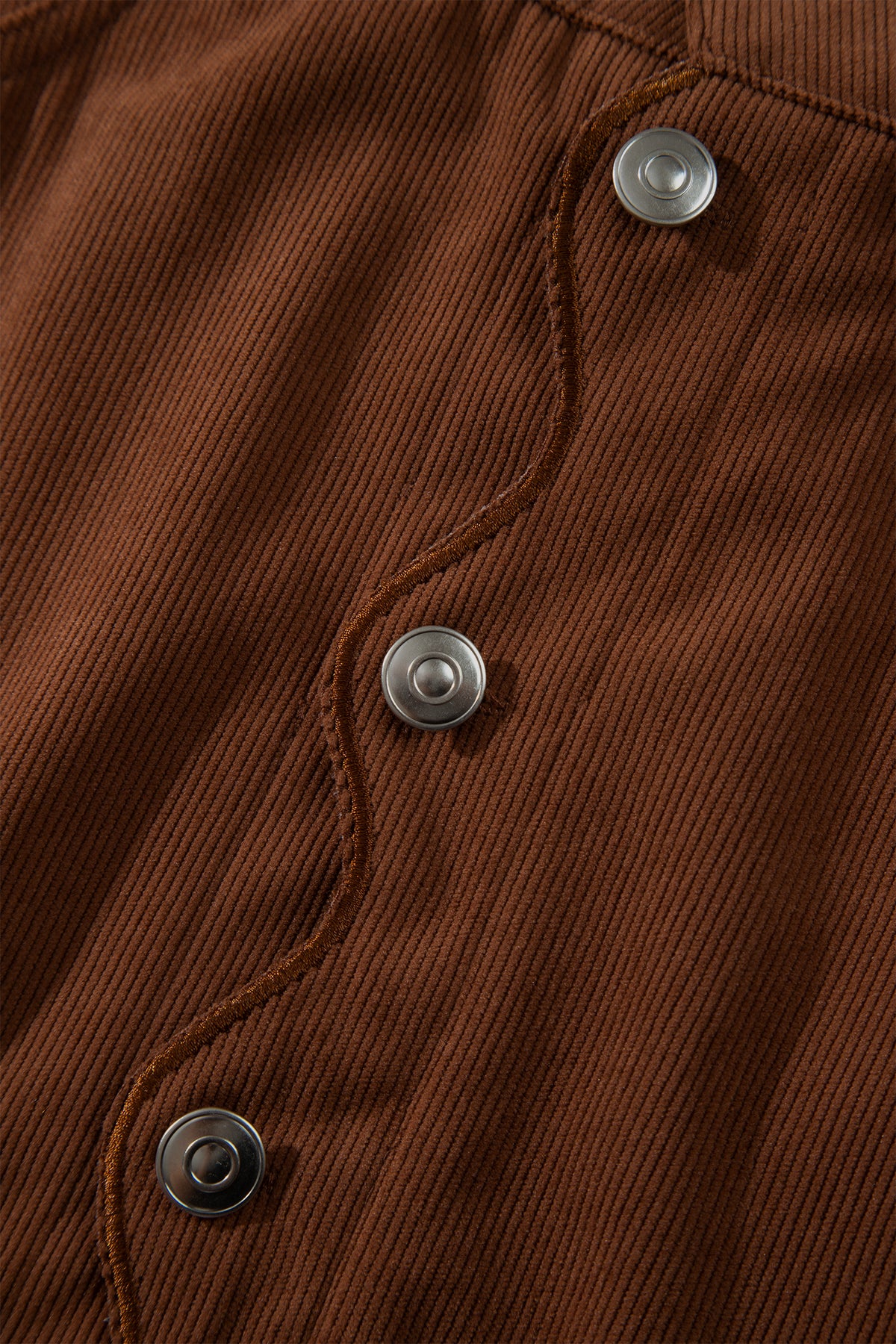Button-Front Corduroy Mini Skirt