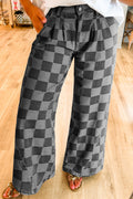 Women’s Heritage Checkered Wide-Leg Jeans