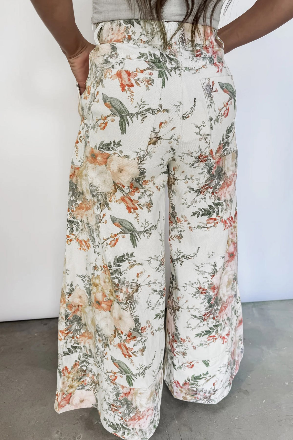 Floral Wide Leg Jeans