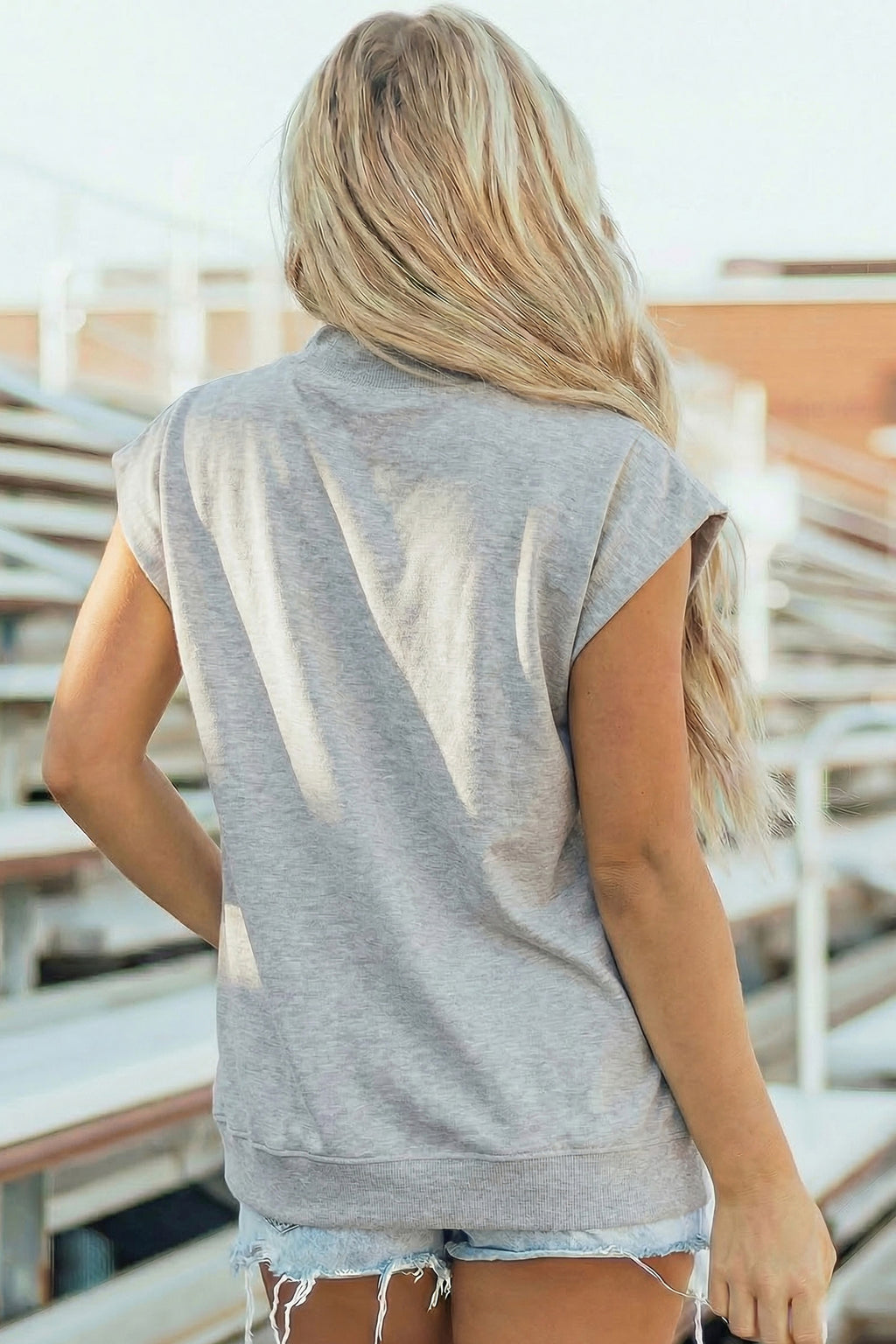 Everyday High Neck Cap Sleeve Top