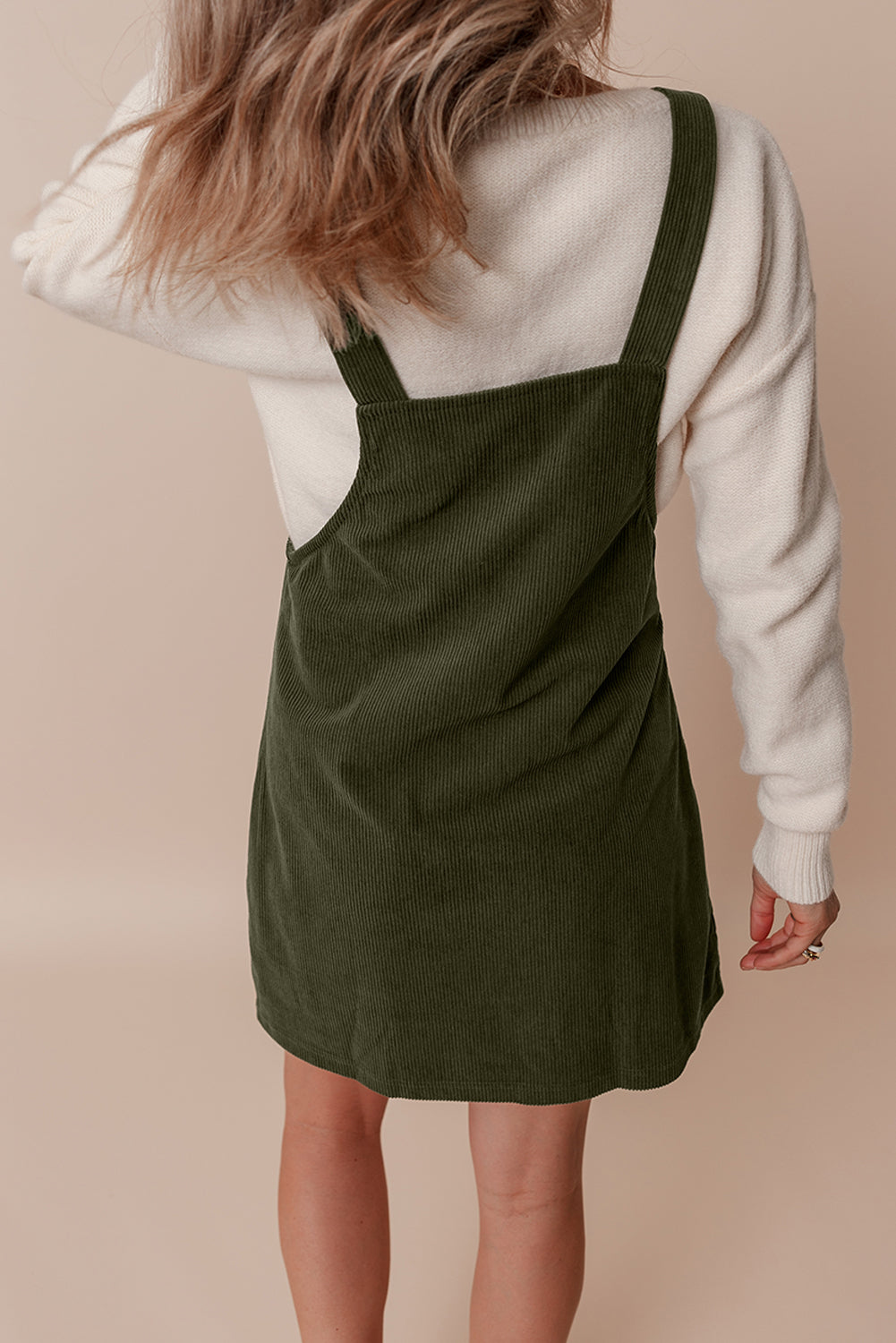 Women’s Cinnamon Corduroy Overall Dress