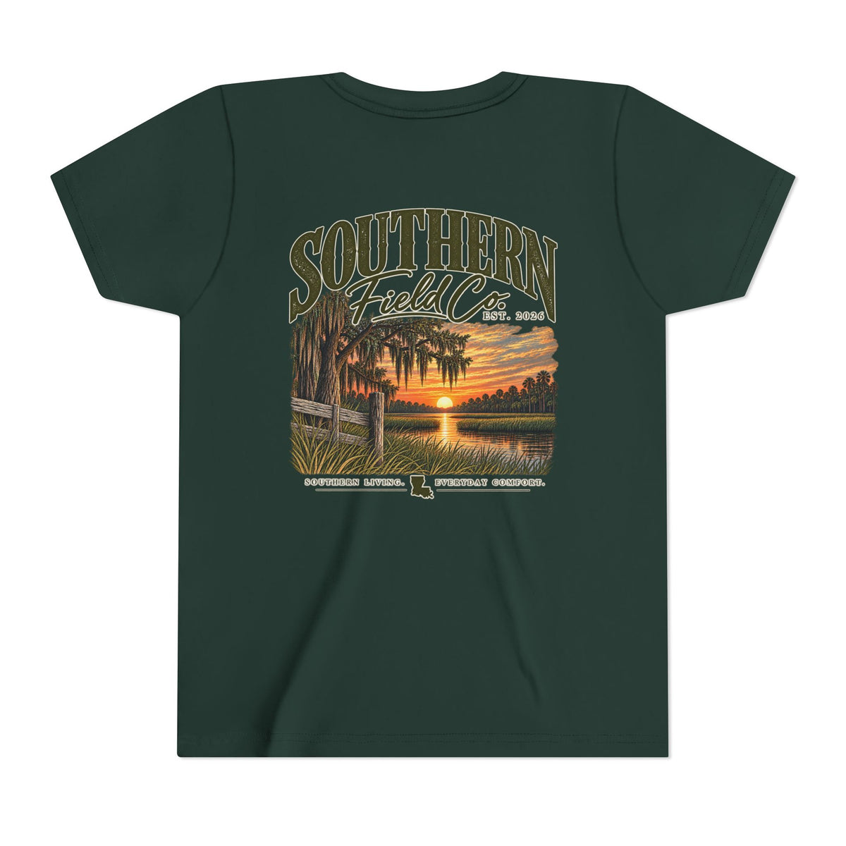 Boys Southern Bayou Sunset Graphic Tee