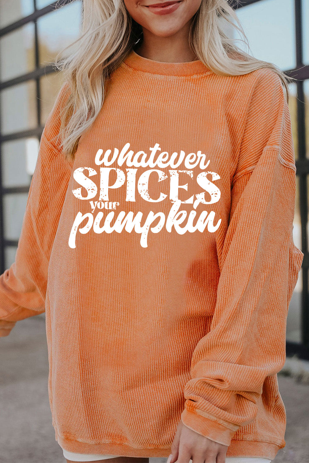 Whatever Spices Your Pumpkin Corded Sweatshirt