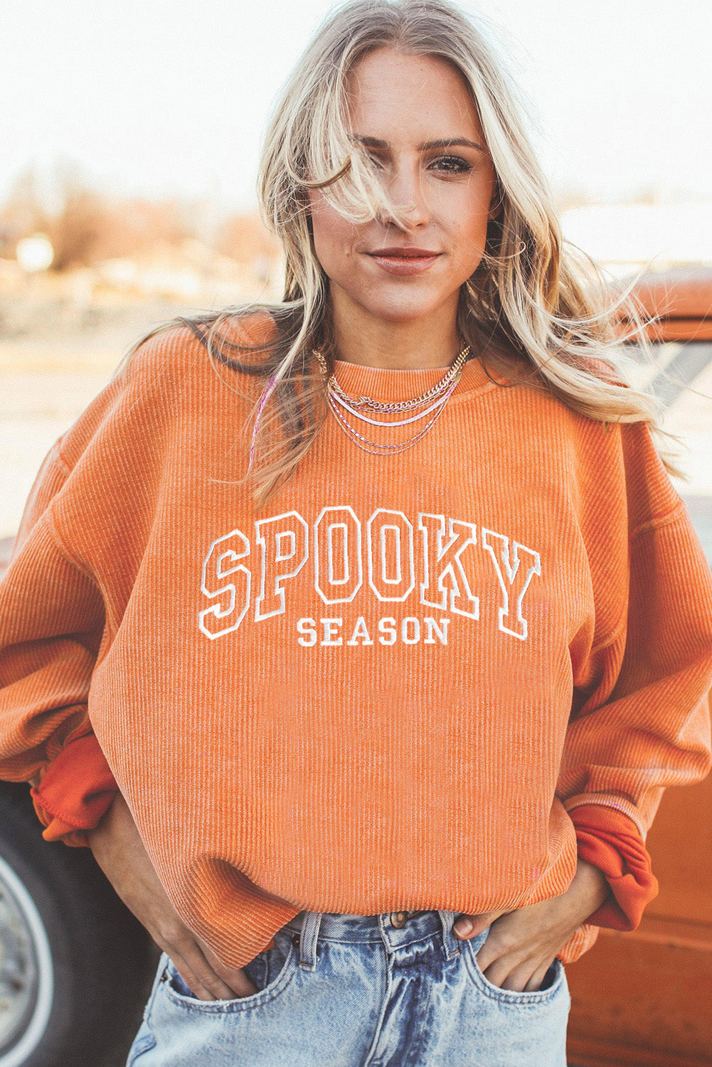 Spooky Season Embroidered Sweatshirt