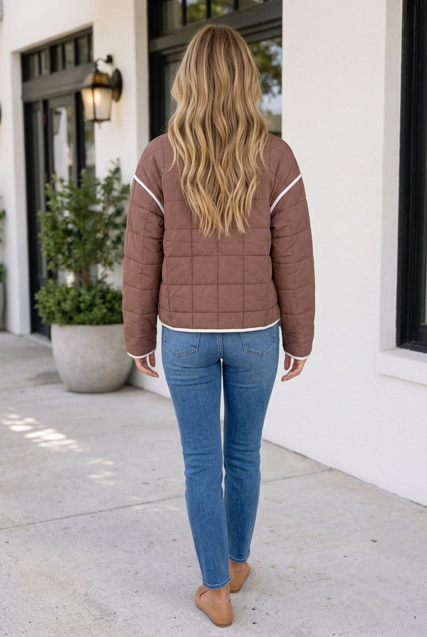 Pauleena Old Rose Quilted Jacket