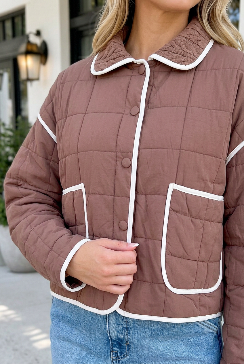 Pauleena Old Rose Quilted Jacket