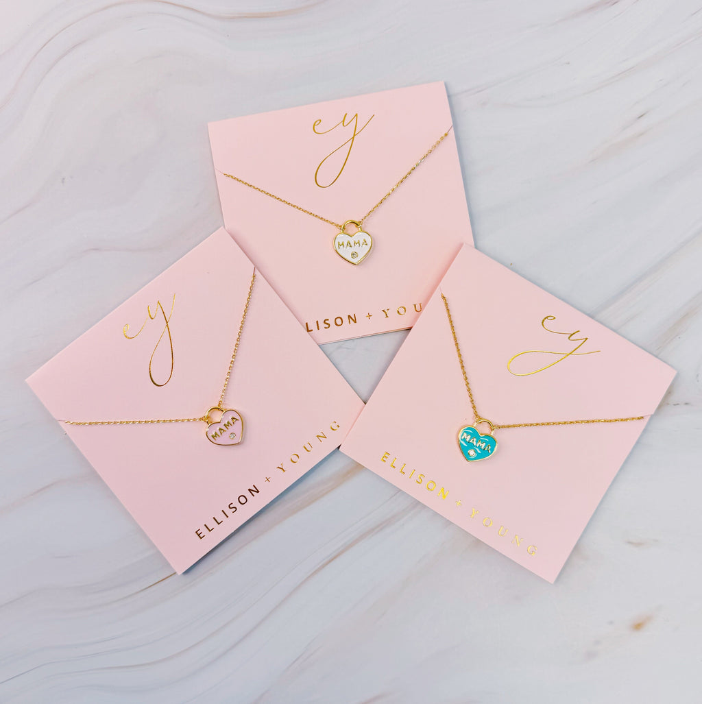 Gold Mama Heart Necklace