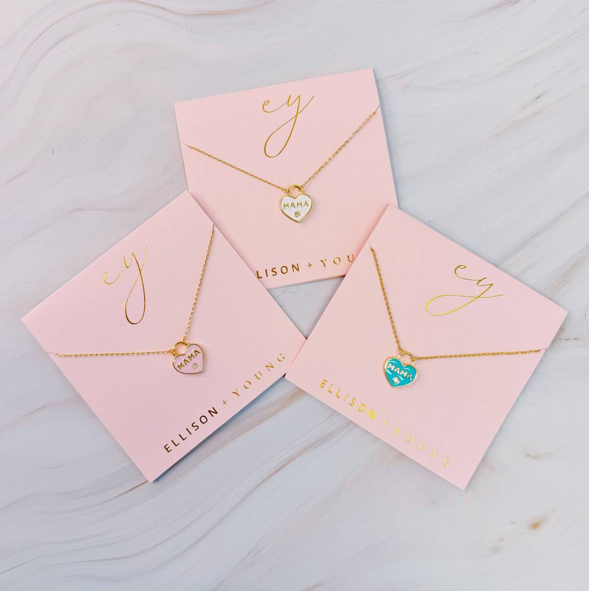 Gold Mama Heart Necklace