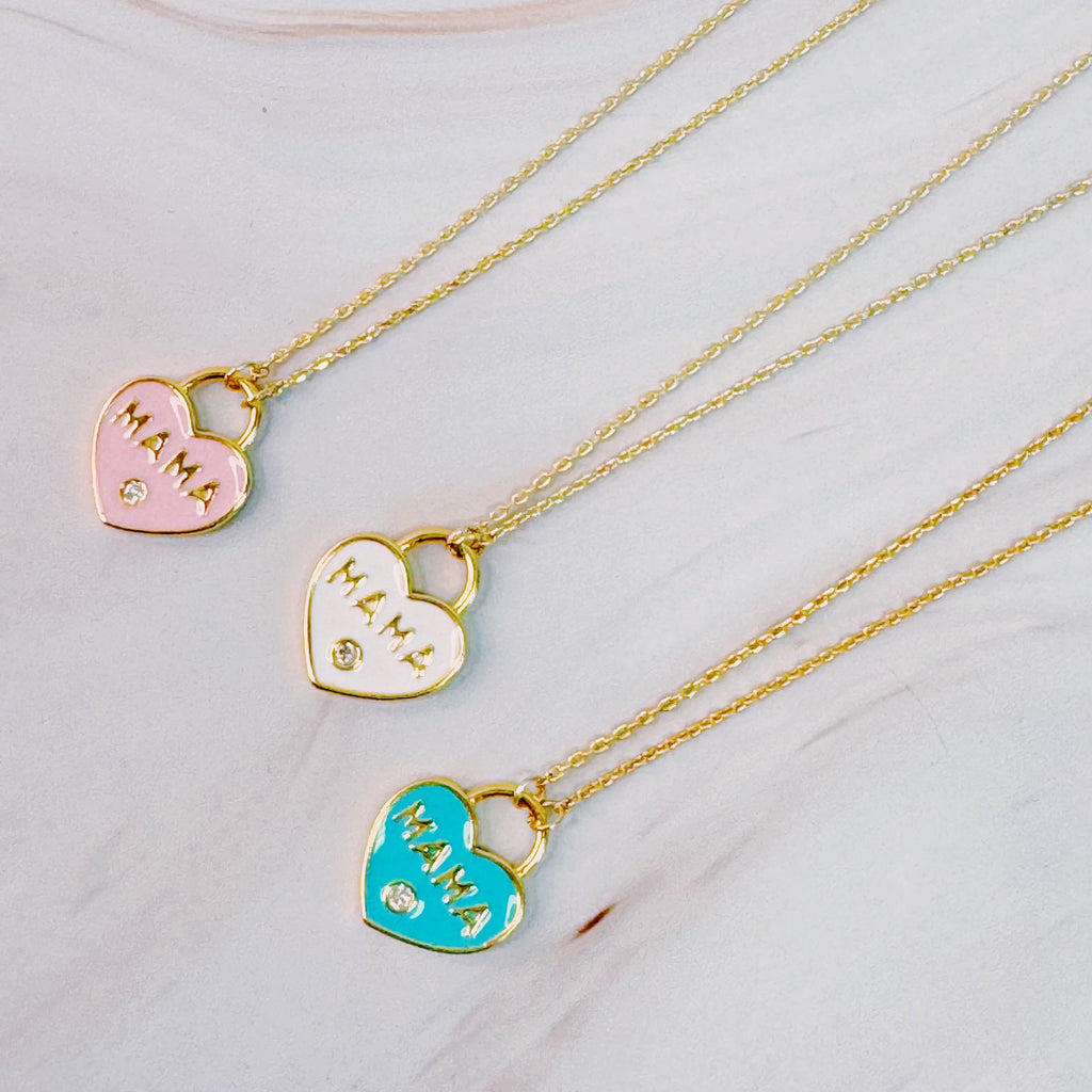 Gold Mama Heart Necklace