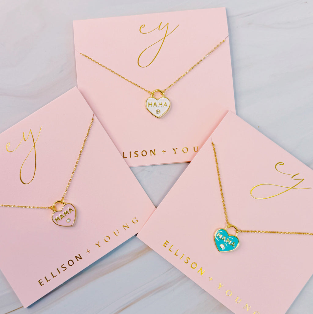 Gold Mama Heart Necklace