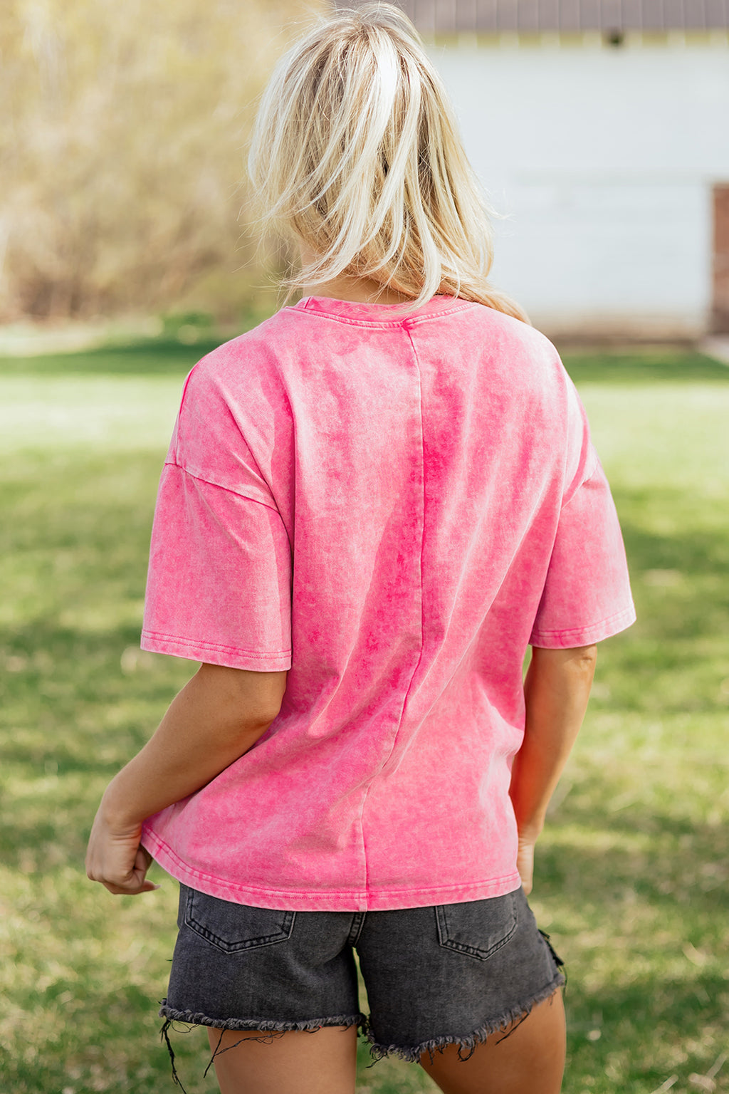 Blush Pink Raw Seam Sweatshirt