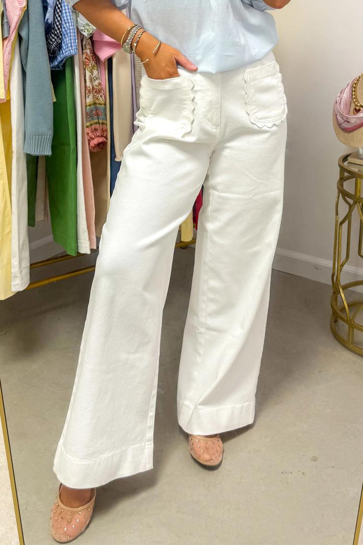 Scalloped Pocket Jeans