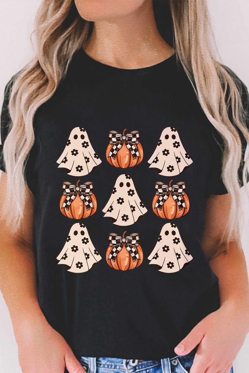 Ghost & Pumpkin Halloween Graphic Tee
