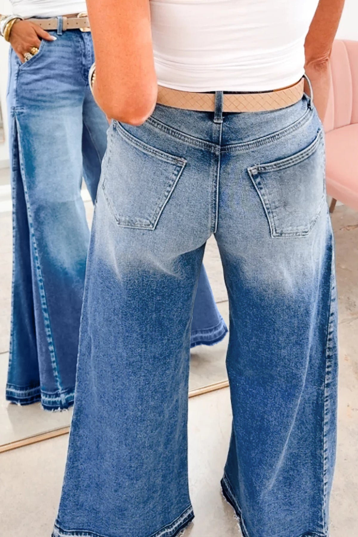 Myosotis Side Seam Flare Jeans